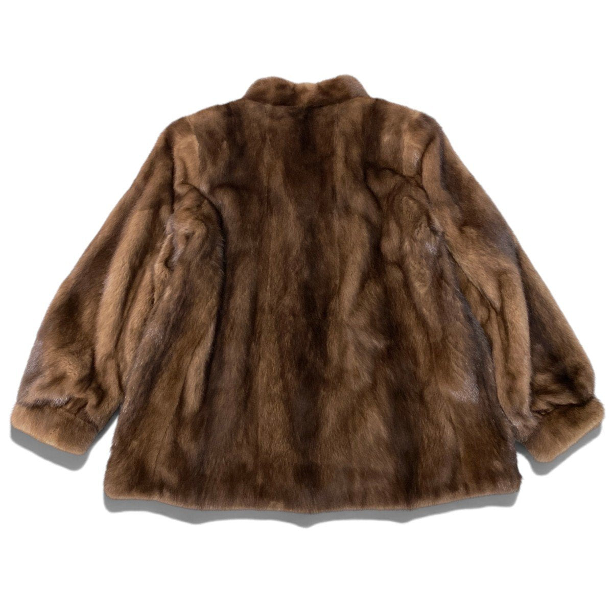 61h19 パステルミンク ファーコート サイズF 茶系 本毛皮 Pastel Mink Fur Coat リアルファーt18r