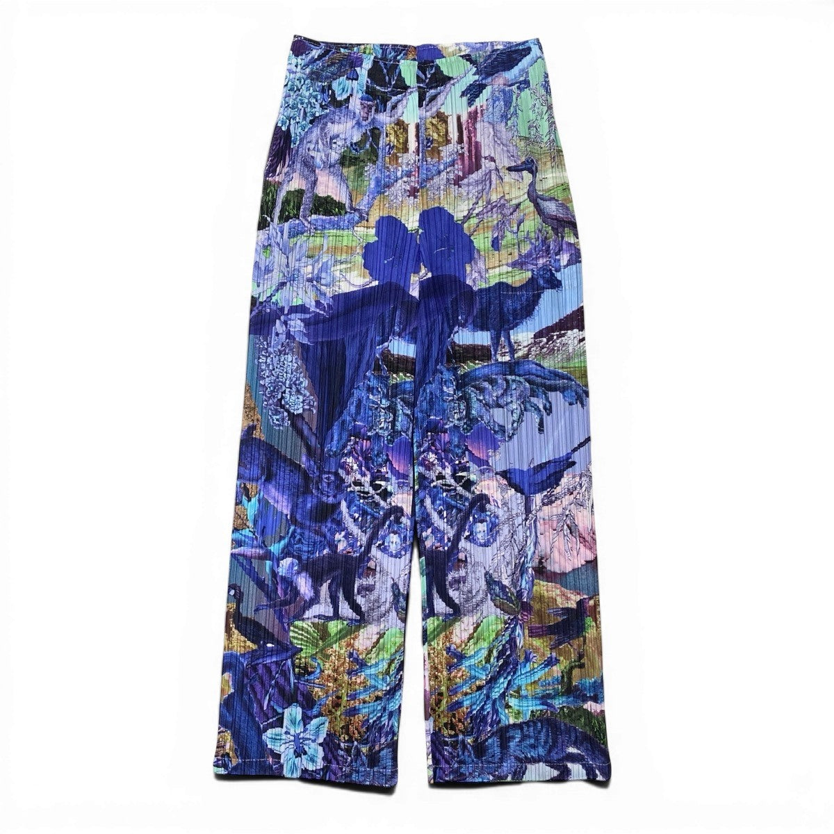 If24 PLEATSPLEASE プリーツパンツ AURORA JUNGLE PP33JF724 3 ブルー系 ポリエステル100％ レディース 女性用u02t