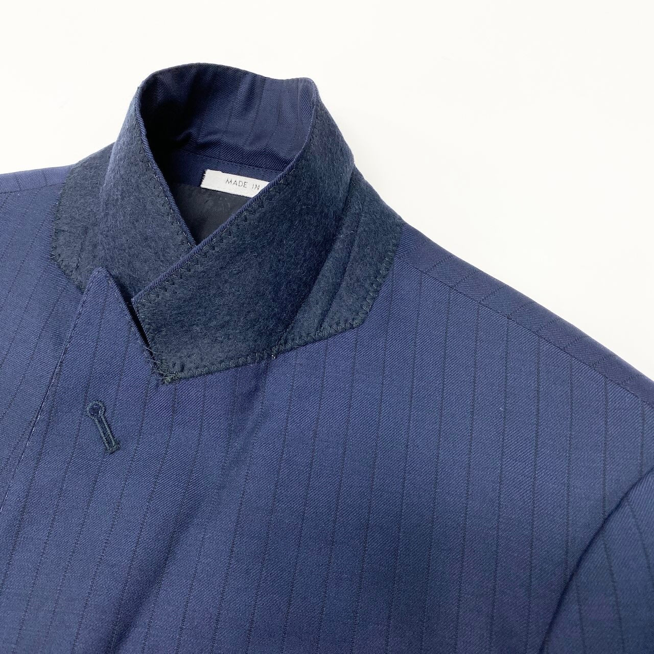 4c29 ARMANI COLLEZIONI アルマーニコレツィオーネ T LINE セットアップスーツ シングルスーツ 2B ストライプ柄 メンズ 紳士服 ビジネス フォーマル イタリア製 48 ネイビー ウール100％u02t