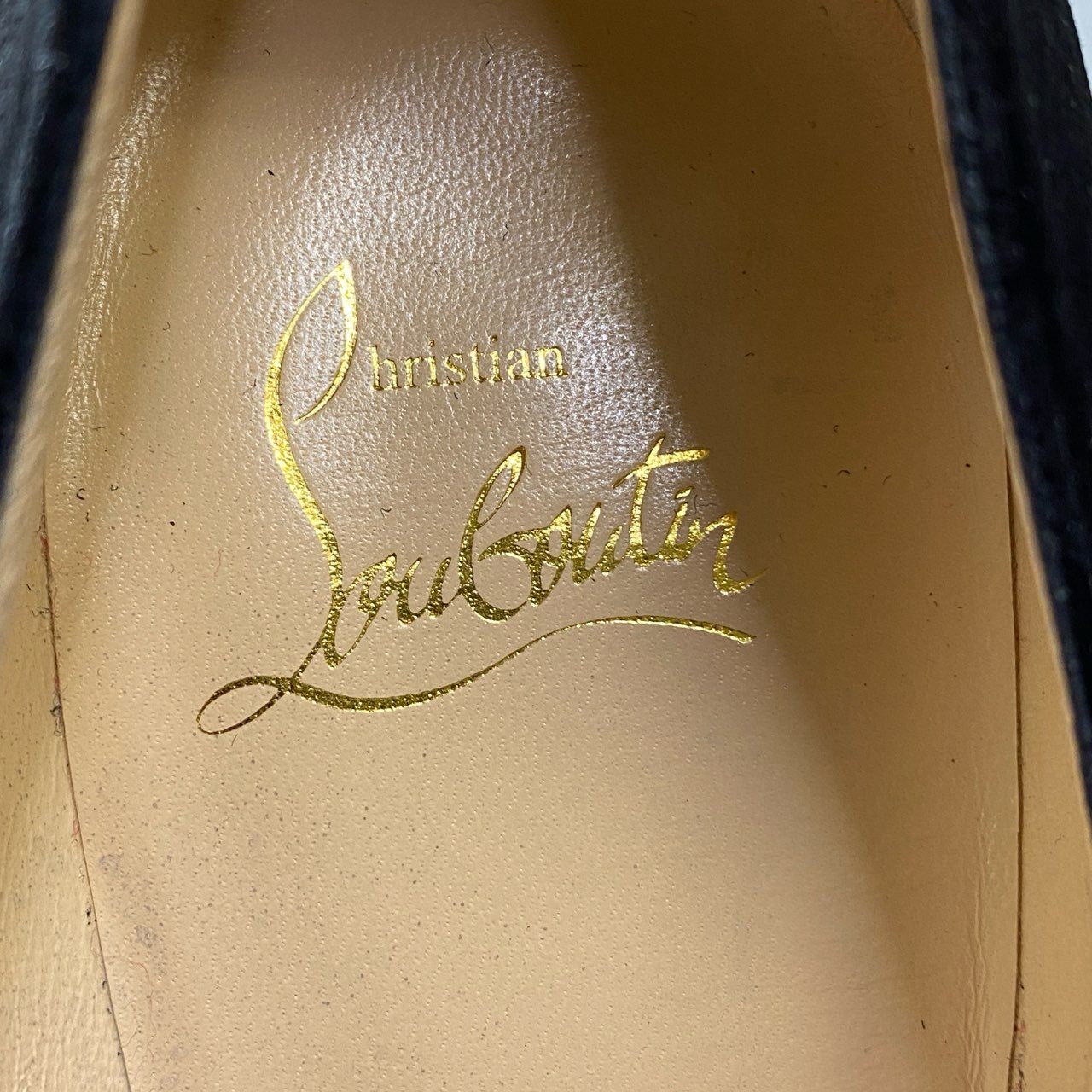 3a5 christianlouboutin クリスチャンルブタン ハイヒールパンプス ピンヒール シューズ スウェード 37サイズ ブラック レディースk02i