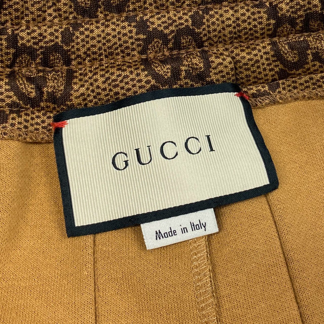 60a14 GUCCI グッチ テクニカルジャージスカート プリーツスカート GG柄 サイズS ブラウン レディースk02i