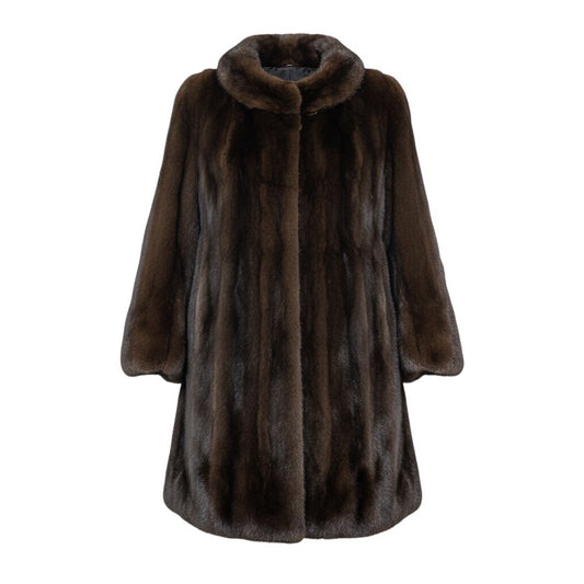 12i21 BLACKGLAMA ブラックグラマ ダークミンク ロングコート サイズF ダークブラウン 最高級本毛皮 Dark Mink Fur Long Coat リアルファーt18r
