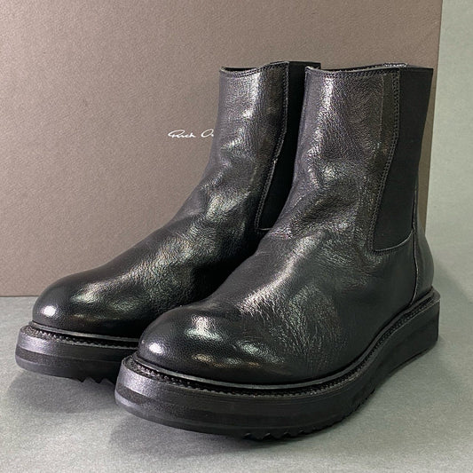 1e2 Rick Owens リックオウエンス サイドゴアブーツ レザーブーツ サイズ37 ブラック レザー レディース  靴 RP18S8852/LCA