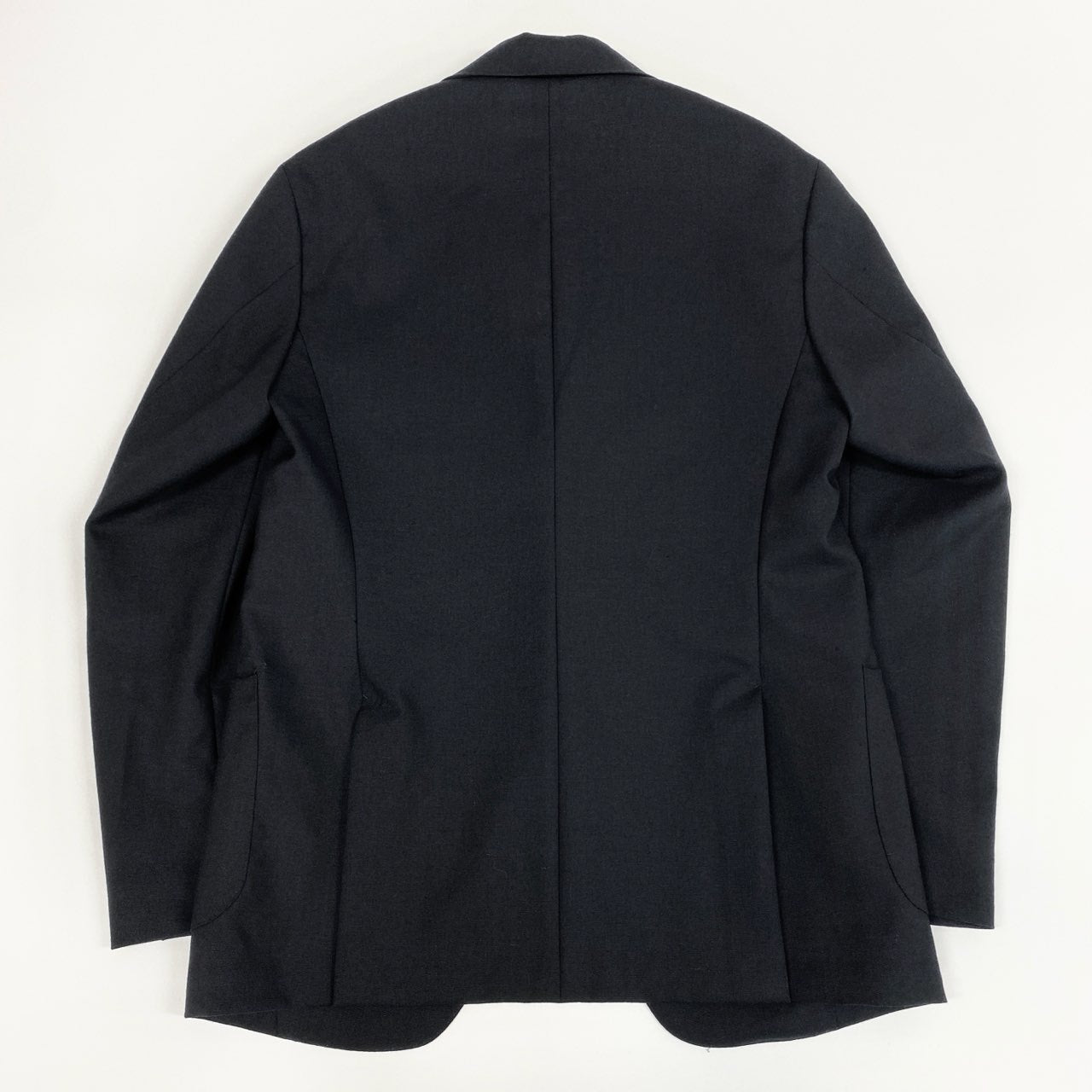 24i25《極美品》 BRITISH MADE ブリティシュメイド テムズ テーラードジャケット 紺ブレザー 真鍮メッキボタン L ダークネイビー ウール メンズu02t