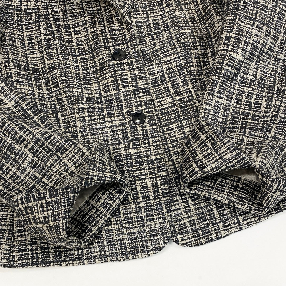 Ef3 【美品】 Max Mara マックスマーラ ツイードジャケット フォーマル サイズ42 ブラック グレージュ レディース 女性服u02t