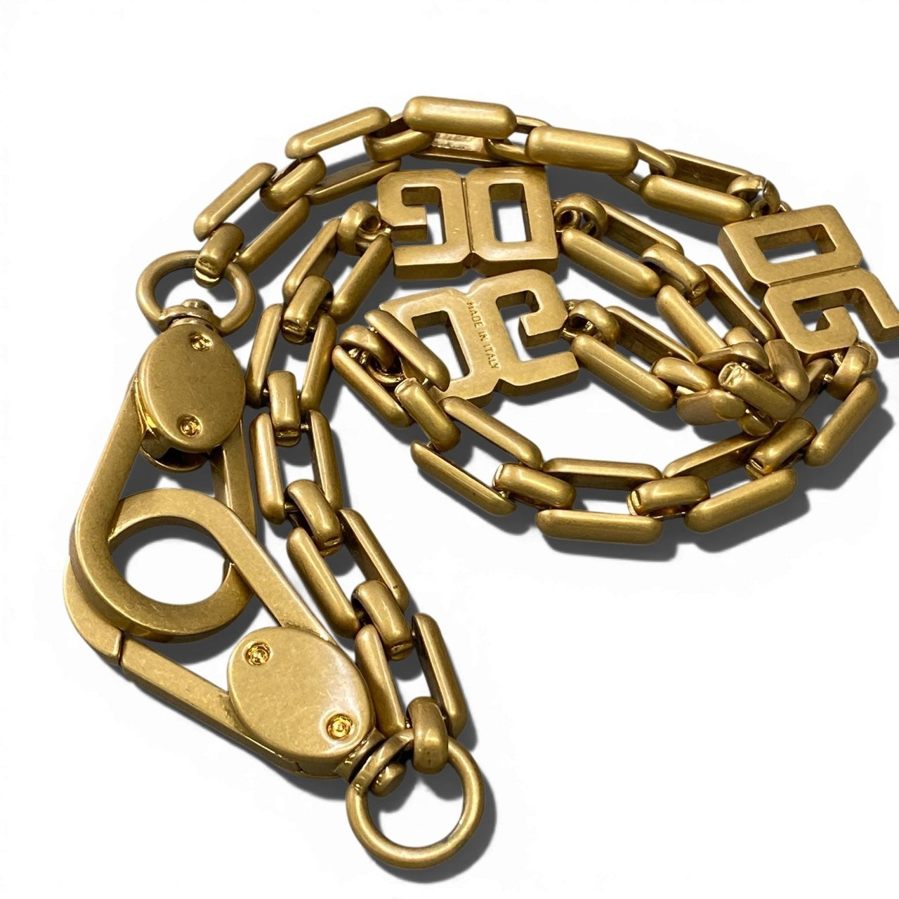 a5 DOLCE&GABBANA ドルチェアンドガッパーナ 三つ折り財布 ウォレット DGロゴ チェーン付き ベージュ ゴールド レザー レディースk02i