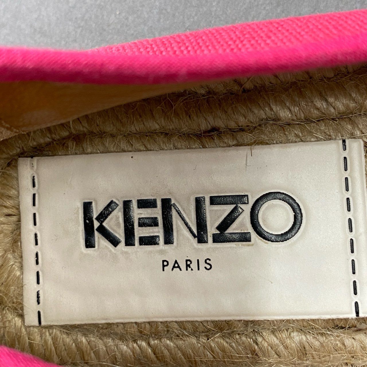 6f20 KENZO ケンゾー タイガー刺繍 エスパドリーユ シューズ 35 ピンク キャンバス スペイン製