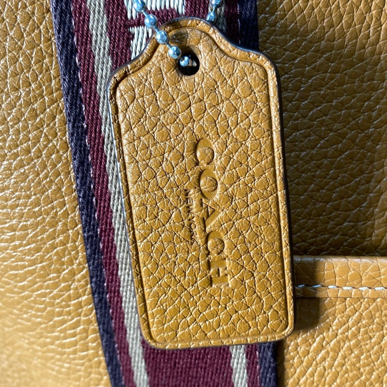 i7 《極美品》 COACH コーチ ラージ スミス トートバッグ Large Smith Tote Bag CM715 キャメルブラウン レザーt18r