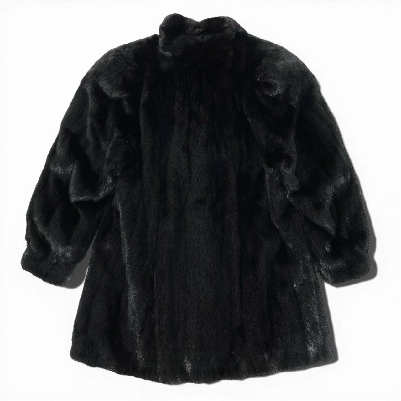 45a15 MG Sable FUR セーブルファー SAGA MINK サガミンク 金サガ ダークミンク コート F ブラック 最高級本毛皮 Mink Fur Coatt18r