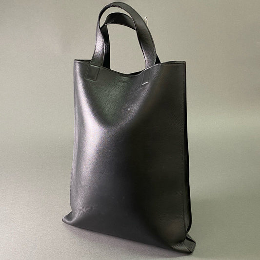 Ck12 JIL SANDER ジルサンダー レザー トートバッグ ブラック Leather 本革 ユニセックス TOTE BAG