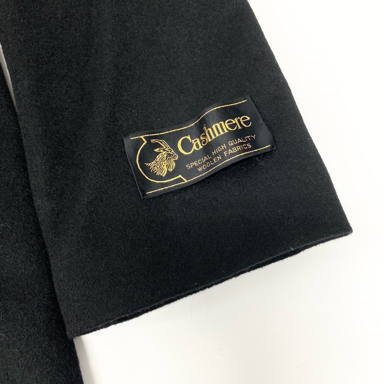 42b7 《極美品》定価 28万 KANSAImpact フォックスファー カシミヤ100％ ロングコート サイズL ブラック Fox Fur Cashmere Long Coat タグ付t18r