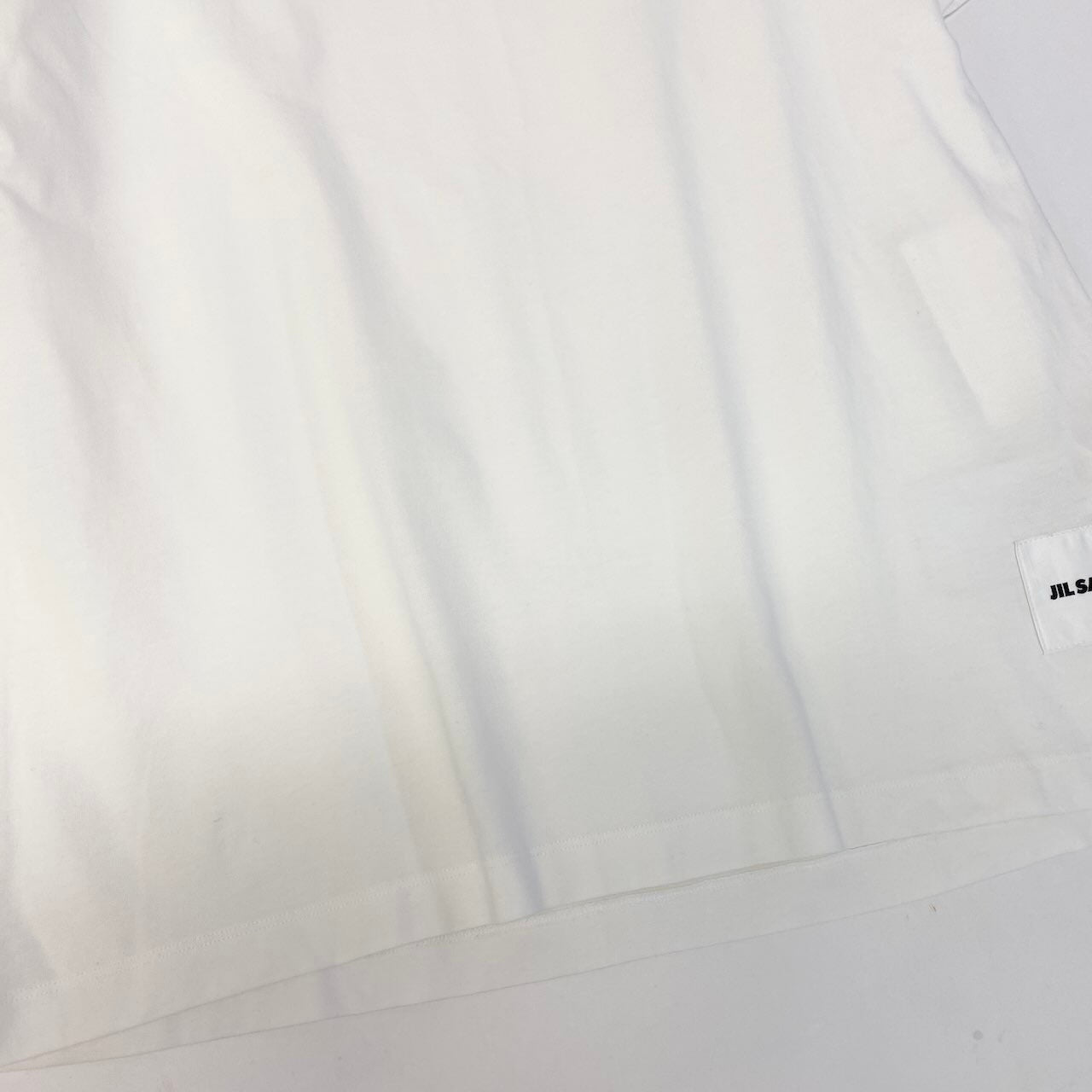 20d27 JIL SANDER＋ ジルサンダープラス 半袖Tシャツ  クルーネック カットソー トップス サイズL ホワイト コットン100％ メンズ 紳士服u02t