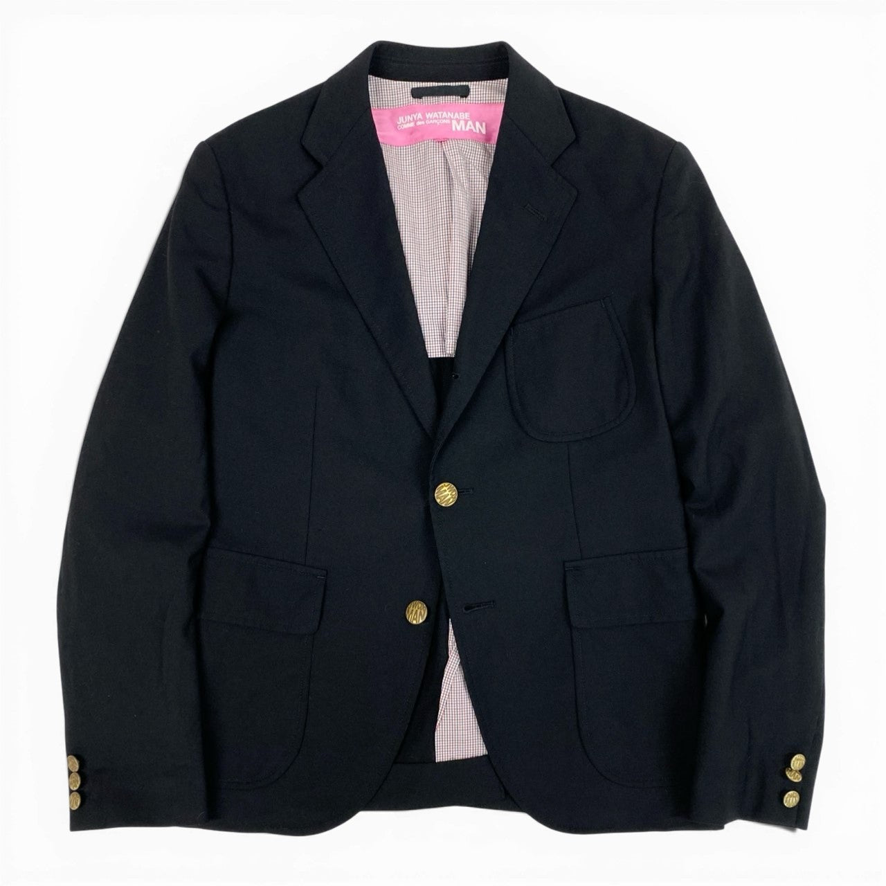 Ac6 JUNYA WATANABE COMME des GARCONS ジュンヤワタナベ コムデギャルソン AD2012  ブレザー テーラードジャケット サイズM ブラック メンズ レディース ユニセックスk02i