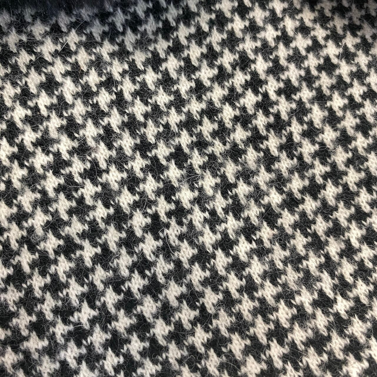 g7 Yohji Yamamoto ヨウジヤマモト 千鳥チェック × ファー スヌード ネックウォーマー ブラック マフラー 山本耀司t18r