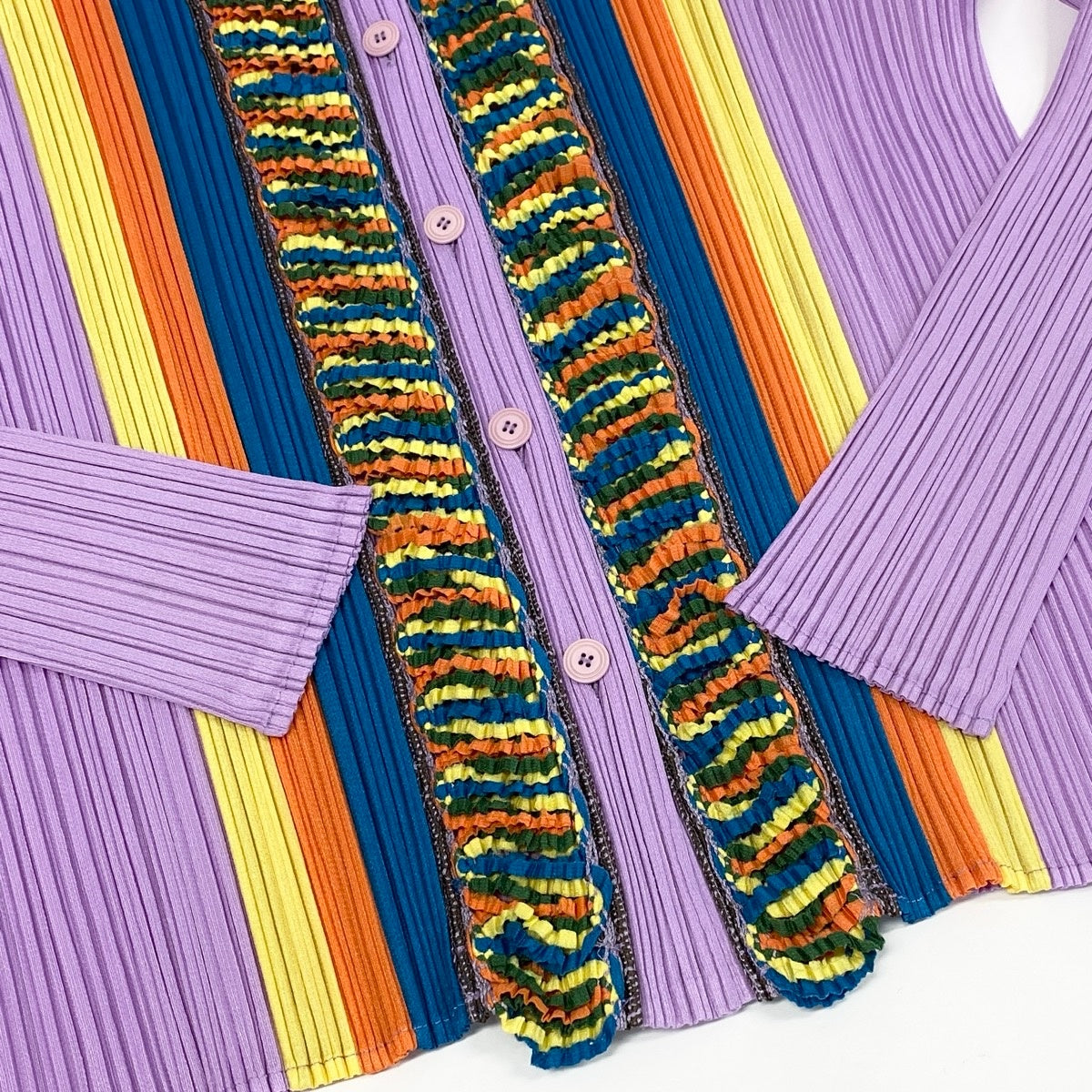 Ae14 【美品】 PLEATS PLEASE プリーツプリーズ ロングスリーブ プリーツシャツ トップス PP71-JJ613 サイズ3 ピンク ポリエステル100％ レディース 女性服ta1