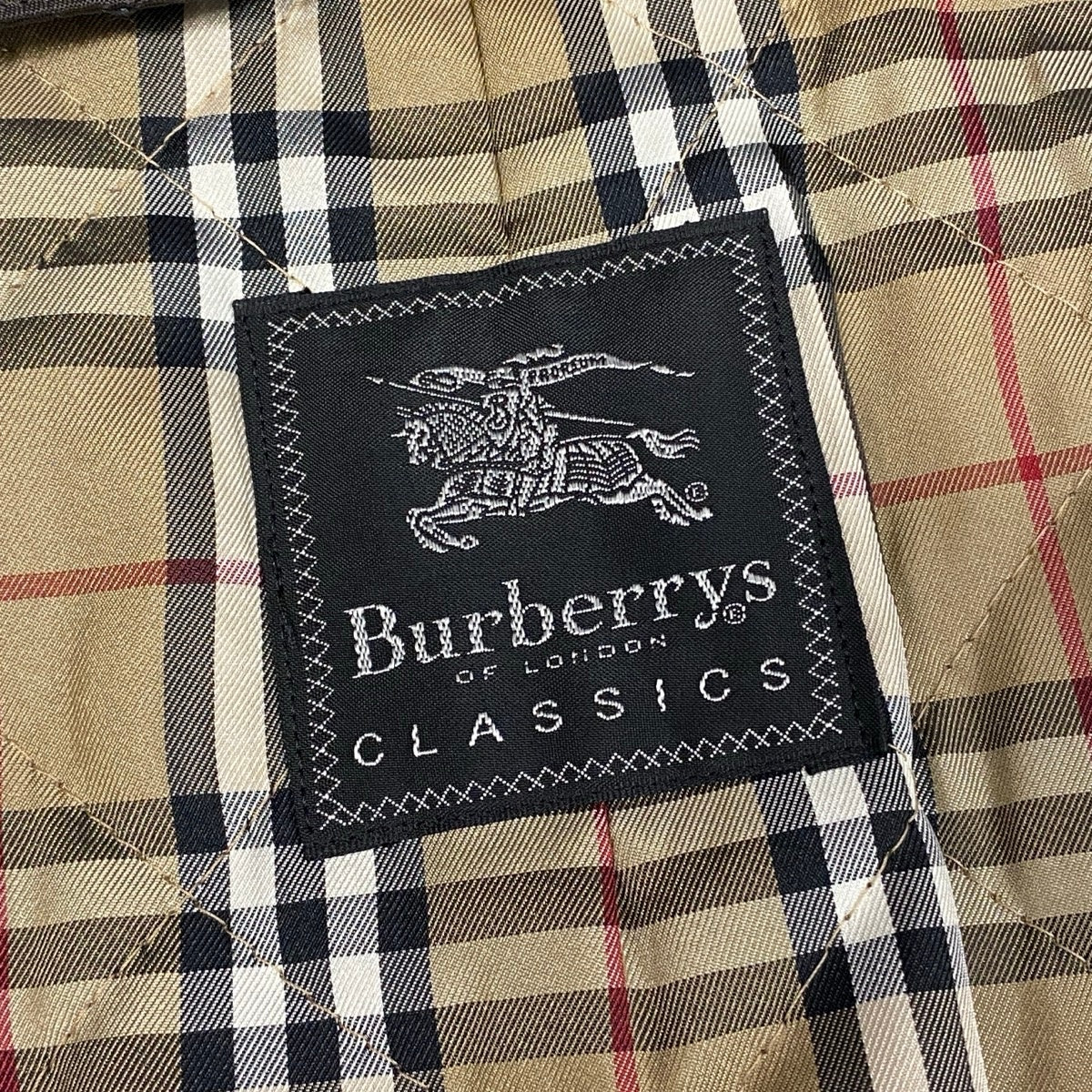 Mi4 【美品】 Burberrys CLASSICS バーバリー 中綿ステンカラーコート バーバリーチェック サイズM ブラウン メンズk02i