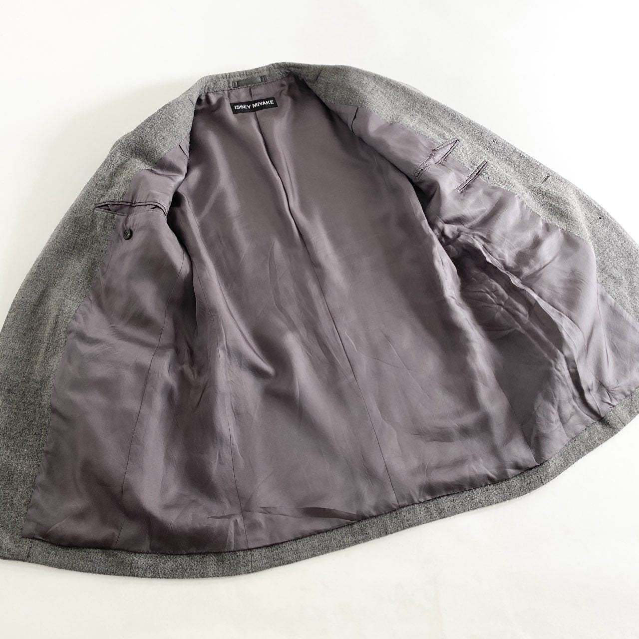 88i3 日本製 ISSEY MIYAKE イッセイミヤケ テーラードジャケット ブレザー ME63FD071 サイズ1 グレー メンズ 男性用