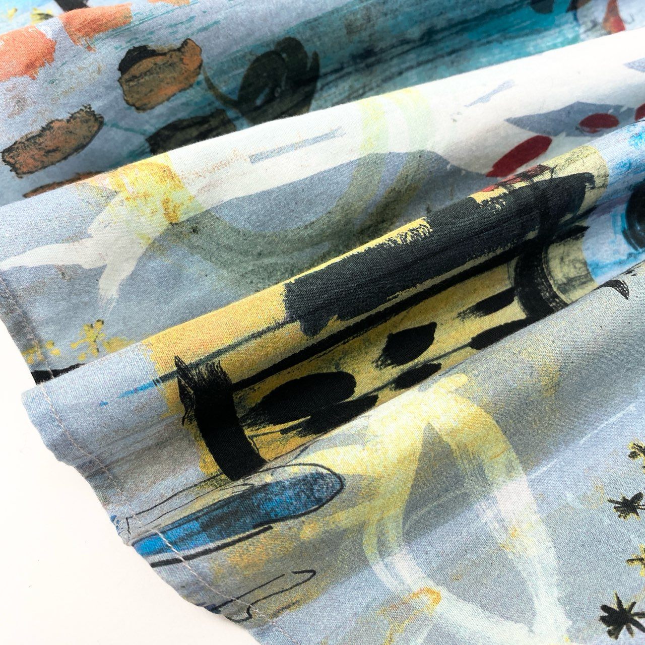 58c5【美品】Paul Smith ポールスミス 2013AW バスキア ロングスリーブシャツ 総柄 プリントシャツ Mサイズ マルチカラー コットン100％ メンズ 男性用u02t