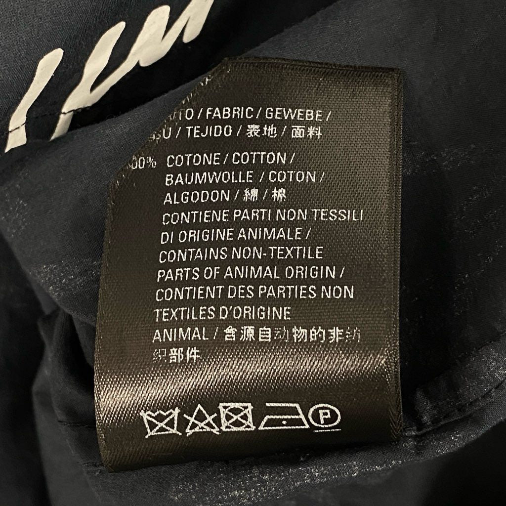 13l27【美品】BALENCIAGA バレンシアガ 長袖シャツ コットンシャツ 総柄 32サイズ ネイビー ホワイト コットン100％ ユニセックスk02i
