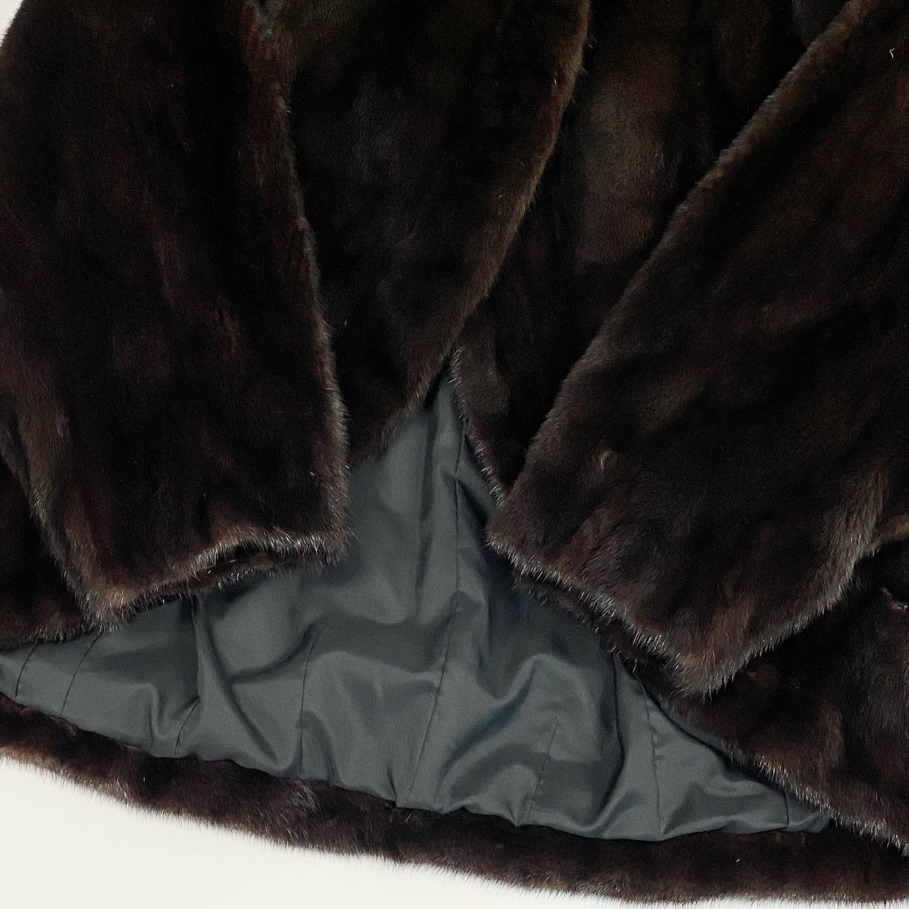 31a21 Clair de Lune by EMBA エンバ サークル型 グラマミンク コート サイズF ブラウン 最高級本毛皮 Glama Mink Fur Coatt18r