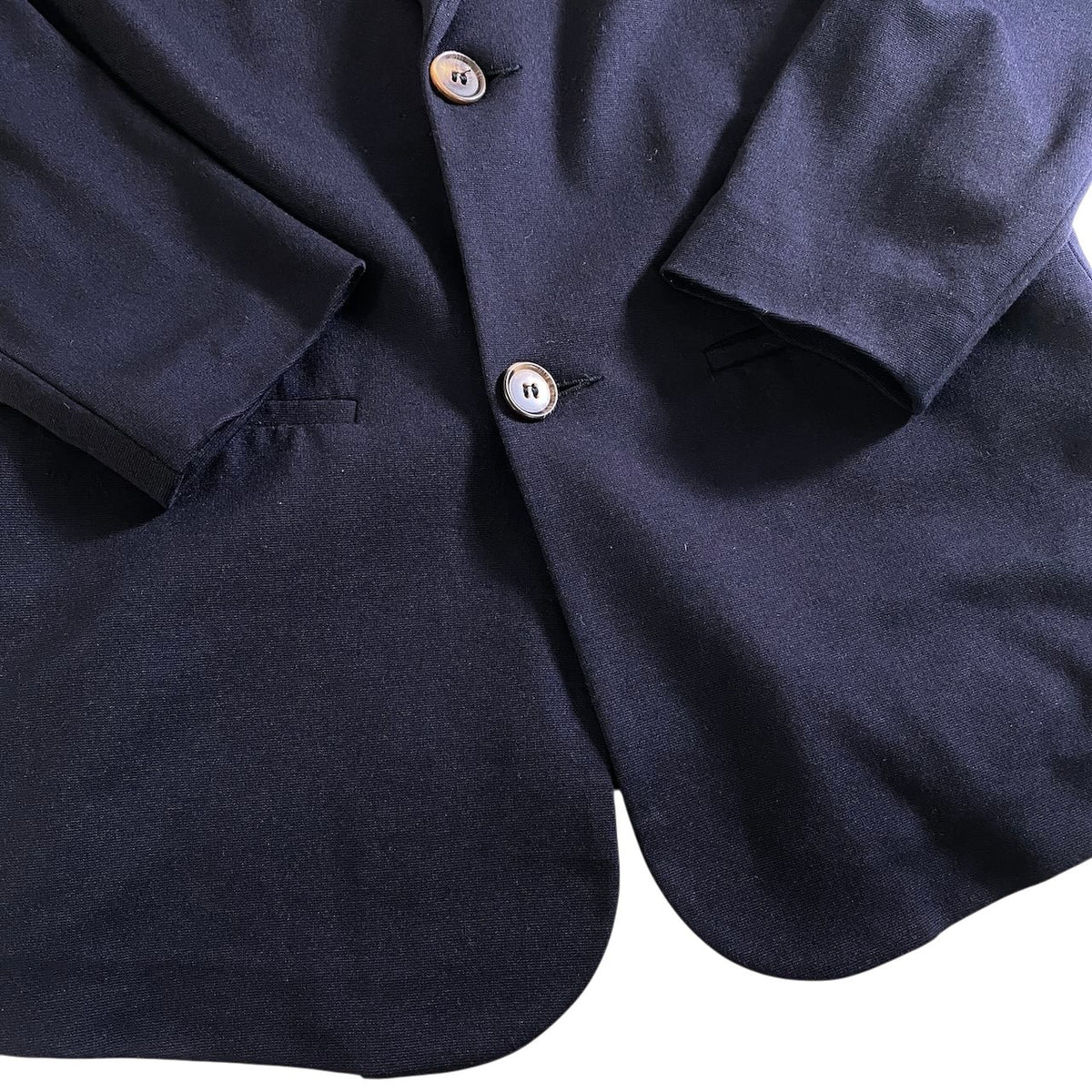 12j28 GIORGIO ARMANI ジョルジオアルマーニ 黒タグ スーパーストレッチ テーラードジャケット Size 46 ネイビー ブレザー フォーマル 紳士服t18r