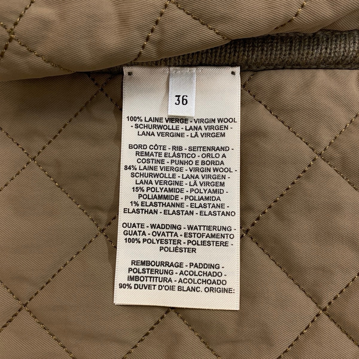 Ij19 【未使用】 HERMES エルメス H柄 ジップアップ ニットジャケット 2H2102DA サイズ36 カーキ レディースu02t