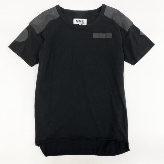 78i10 MM6 maison martin margiera エムエムシックス メゾンマルジェラ 半袖Tシャツ カットソー トップス コーティングデザイン XS ブラック レディース 2013年k02i
