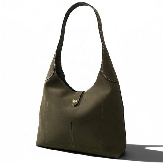 j19 COACH コーチ ブルックリン ホーボー ワンショルダーバッグ Brooklyn Hobo Leather Shoulder Bag CW637 カーキ レザーt18r