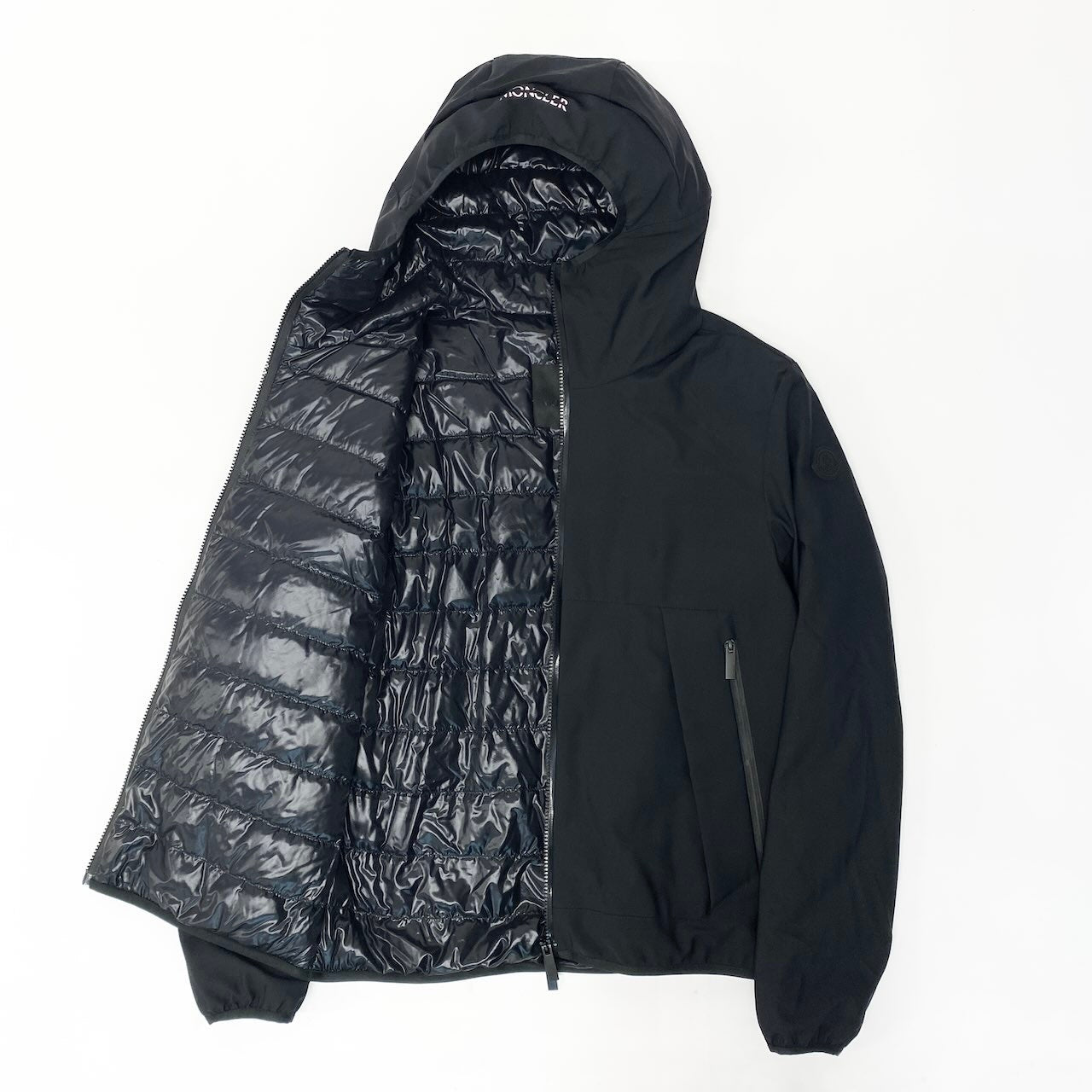 56d13 MONCLER モンクレール MAYON GIUBBOTTO ショートダウンジャケット H20911A00117 539DK 2サイズ ブラック メンズ 男性用sn1