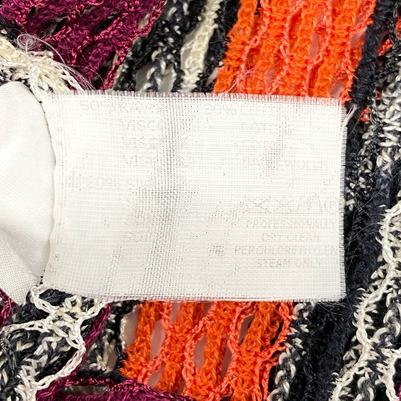 12f11 MISSONI ミッソーニ カギ編み ニットワンピース ジップアップ ロングカーディガン コート サイズ46 マルチカラー レディースk02i