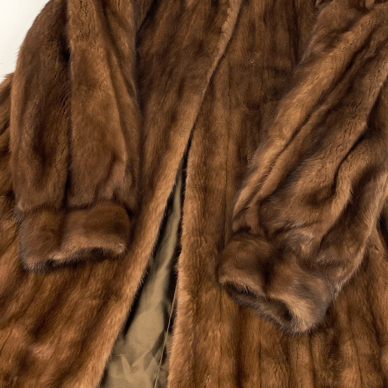 27k14 SAGA MINK サガミンク 銀サガ デミバフミンク ロングコート 95cm F ブラウン 本毛皮 MINK FUR リアルファーt18r