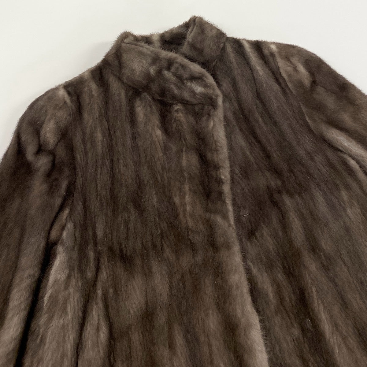 52f10 MIO AMERICAN Legend ブルーアイリス ミンク ロングコート 丈103cm サイズF グレー 最高級本毛皮 Blue Iris Mink Fur Long Coatt18r