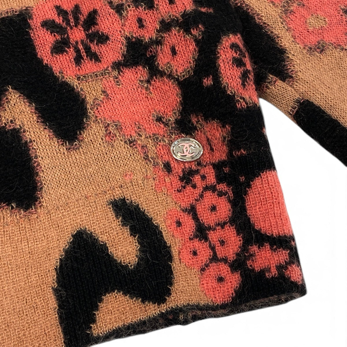 Ci4 【極美品】 CHANEL シャネル 2023AW ココマーク ニットセーター カシミヤ モヘヤ P75361 サイズ36 ブラウン レディースk02i