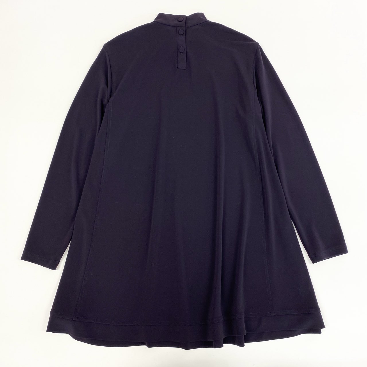 56k27 TOKUKO 1er VOL トクコプルミエヴォル 長袖ワンピース ロングワンピース Aライン 伸縮ストレッチ 9 パープル レディースu02t