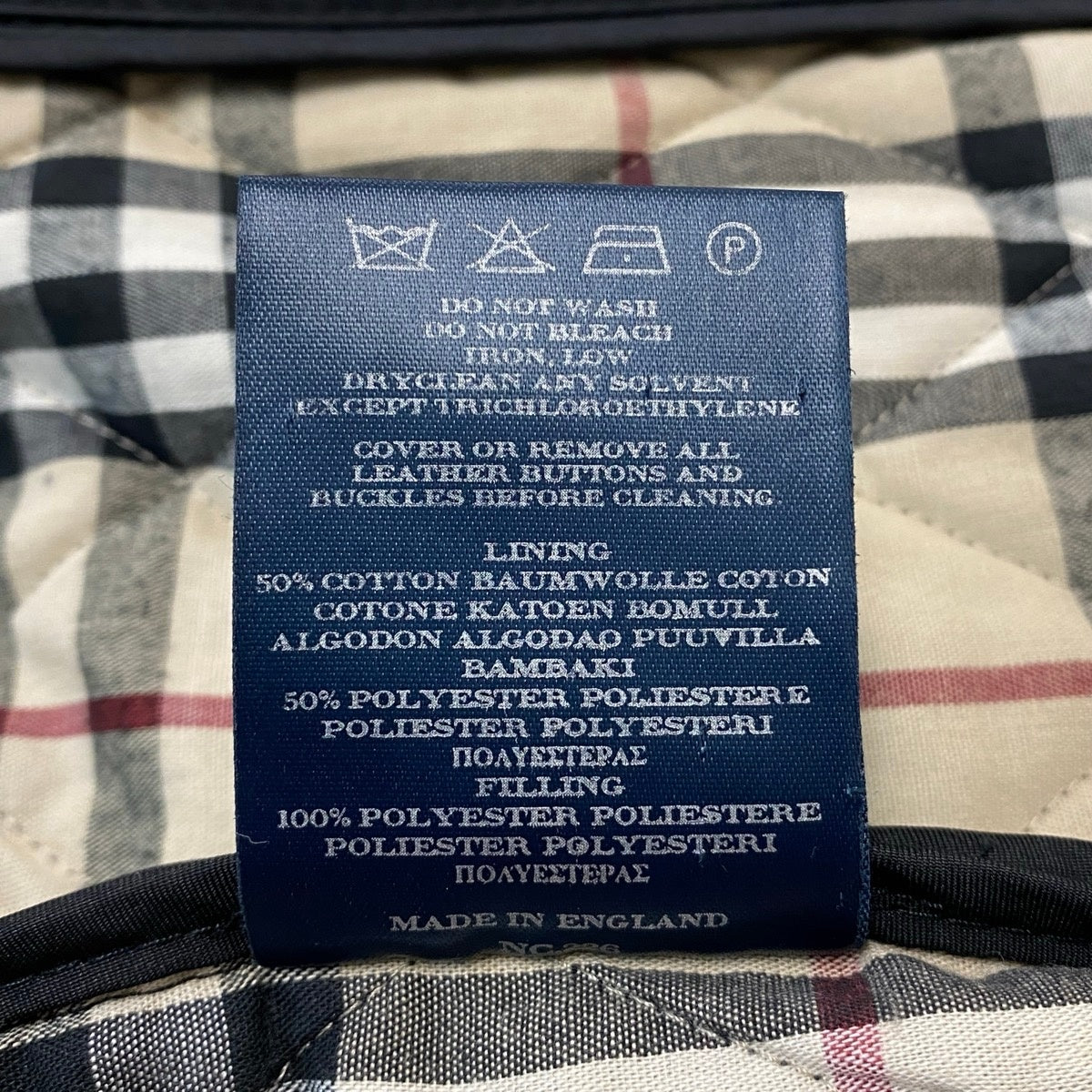 11i30 BURBERRY LONDON バーバリー ノバチェック キルティングジャケット ブラック Nova Check Quilting Jackett18r