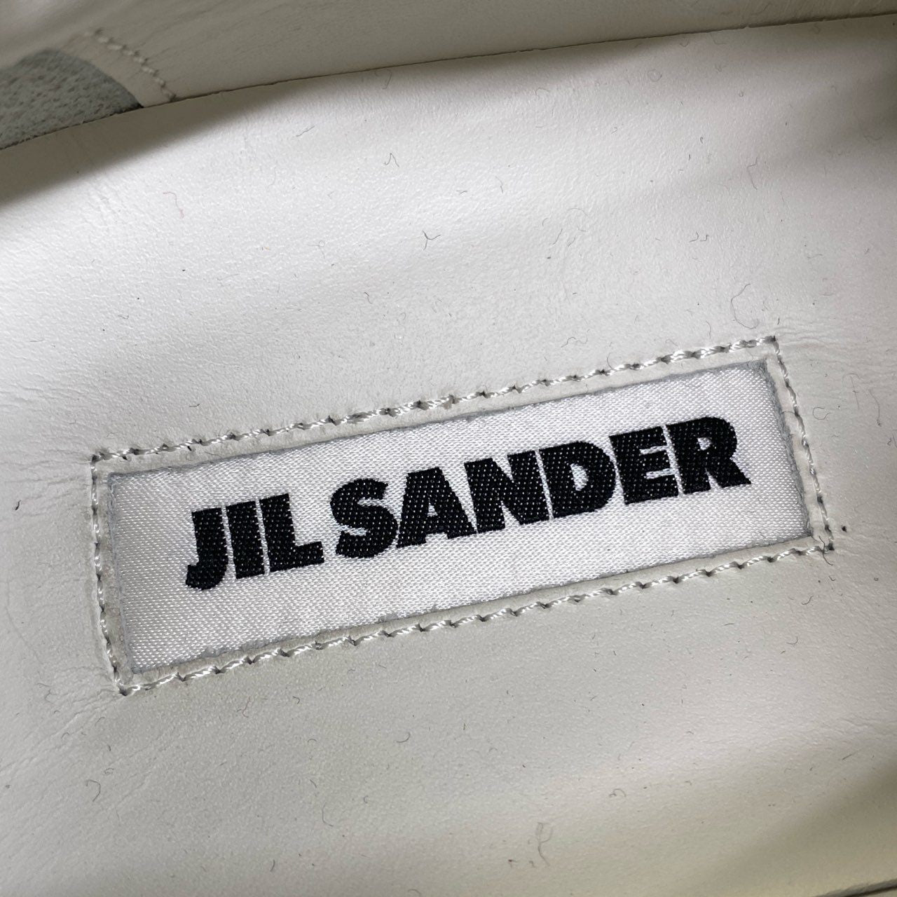 1a22 《美品》 定価￥174,900 JIL SANDER ジルサンダー ORB LEATHER SNEAKERS オーブ レザースニーカー サイズ42 ホワイト 厚底 イタリア製 シューズt18r