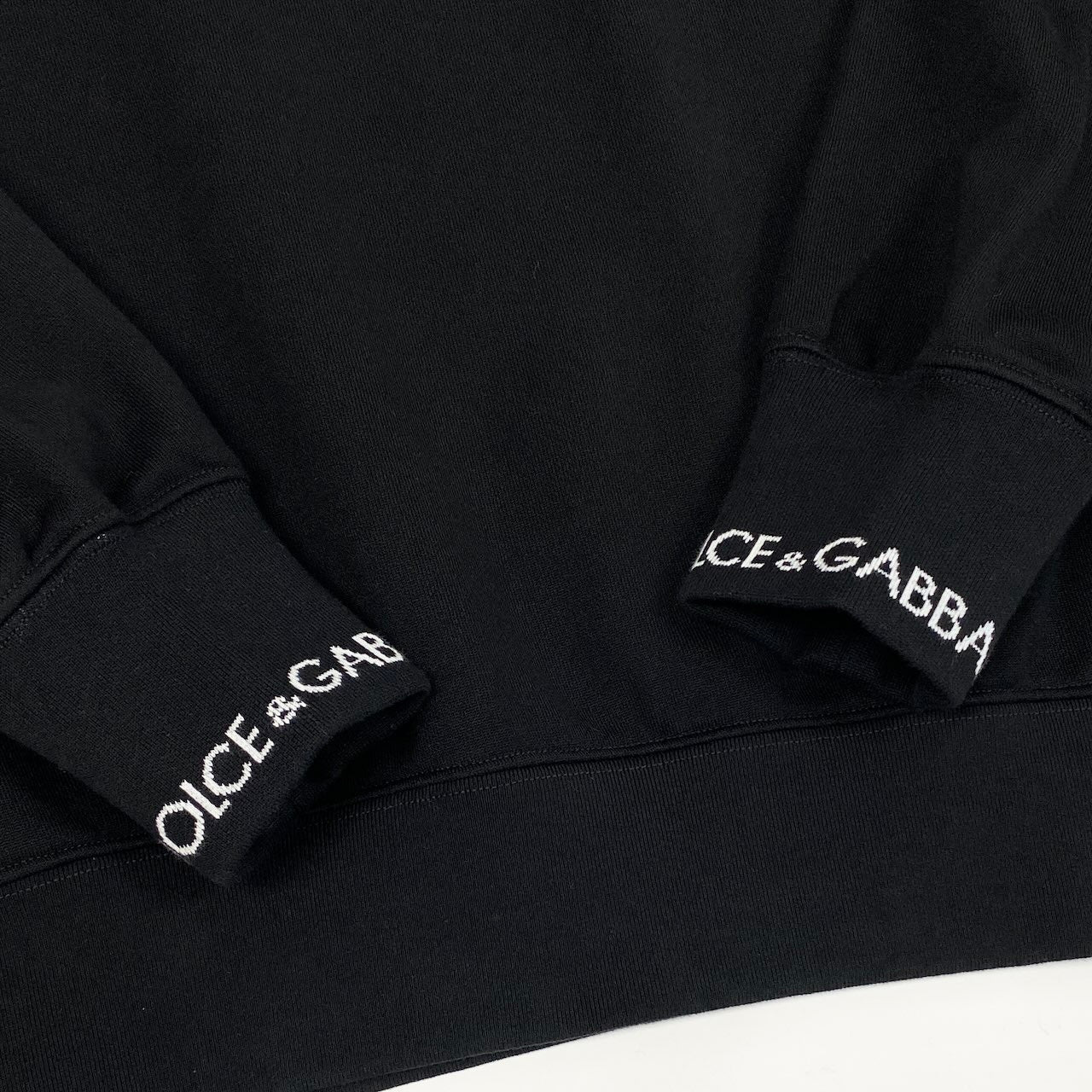 e11 《未使用品》定価16万 DOLCE&GABBANA ドルチェアンドガッバーナ ロゴクルーネック アイコンスウェット Logo Crew Neck Icon Sweat サイズXS ブラック D&G ドルガバ タグ付t18r