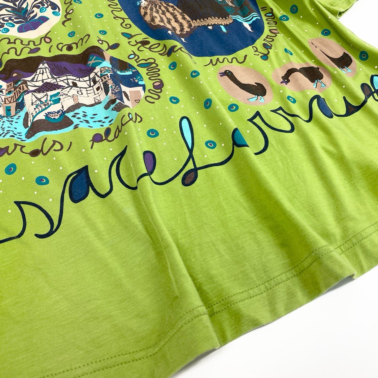 64a23 TOKUKO 1er VOL トクコプルミエヴォル チュニックワンピース 7分袖ワンピース トップス ストレッチ素材 Aライン 9 ライトグリーン レディース 女性用u02t