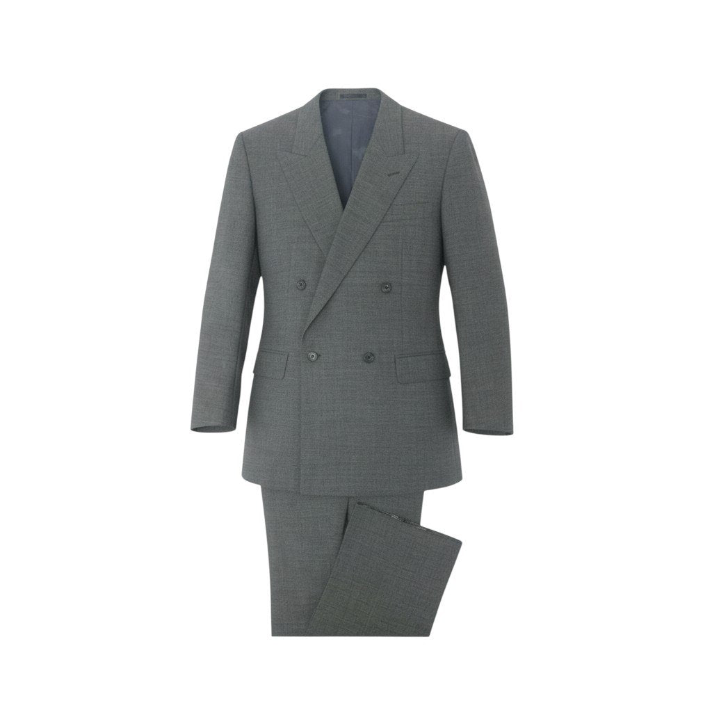 19k27 A.V.V HOMME アーヴェヴェ セットアップスーツ ダブルブレスト メンズ 紳士服 ビジネス フォーマル 96 AB5 グレー ウール100％u02t