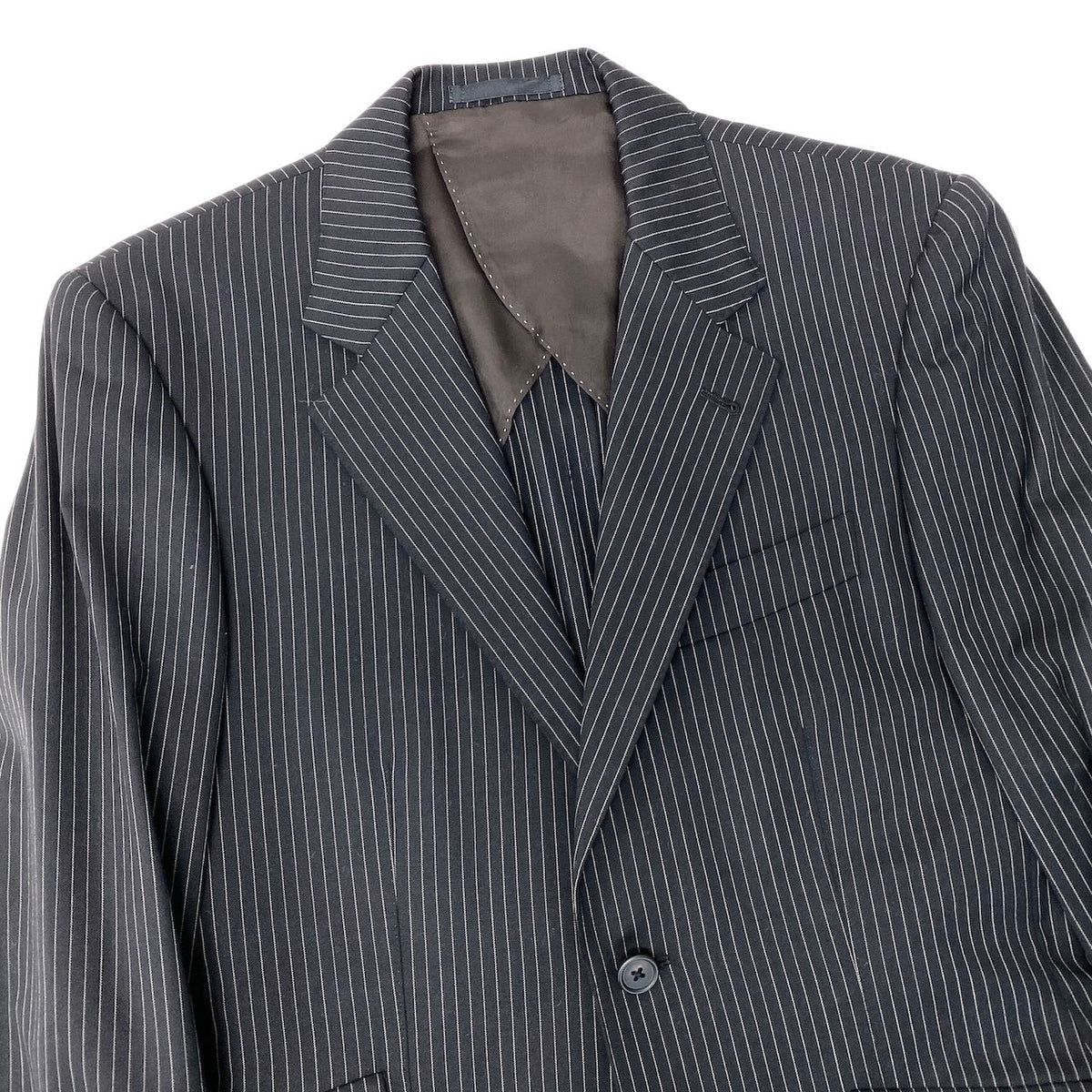 48j16 Paul Smith LONDON ポールスミス セットアップ シングルスーツ ストライプ サイズM ネイビー メンズ 紳士服u02t