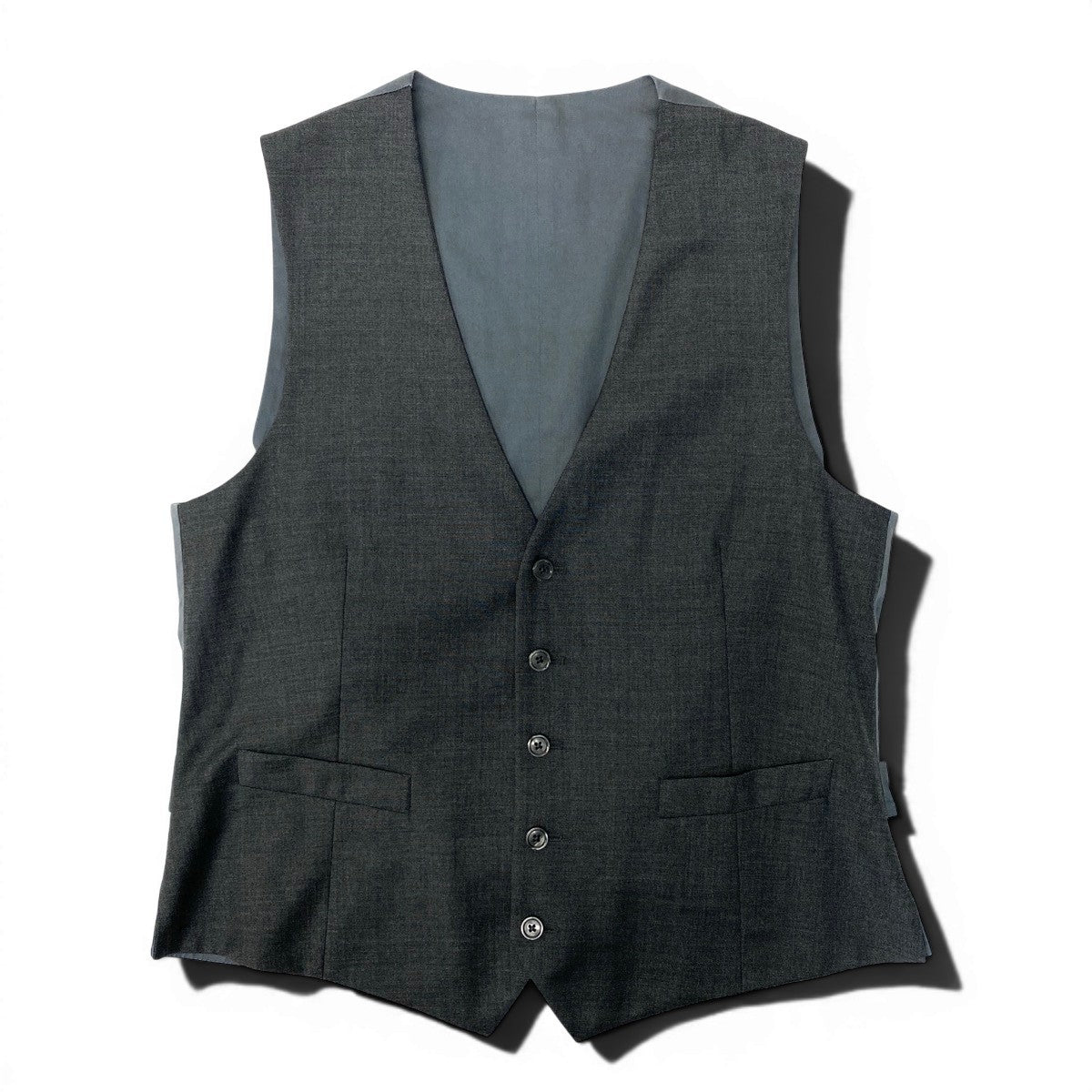 11e27 LARDINI ラルディーニ スリーピーススーツ 3ピース セットアップ ブートニエール付 サイズ50 グレー メンズ 紳士服u02t
