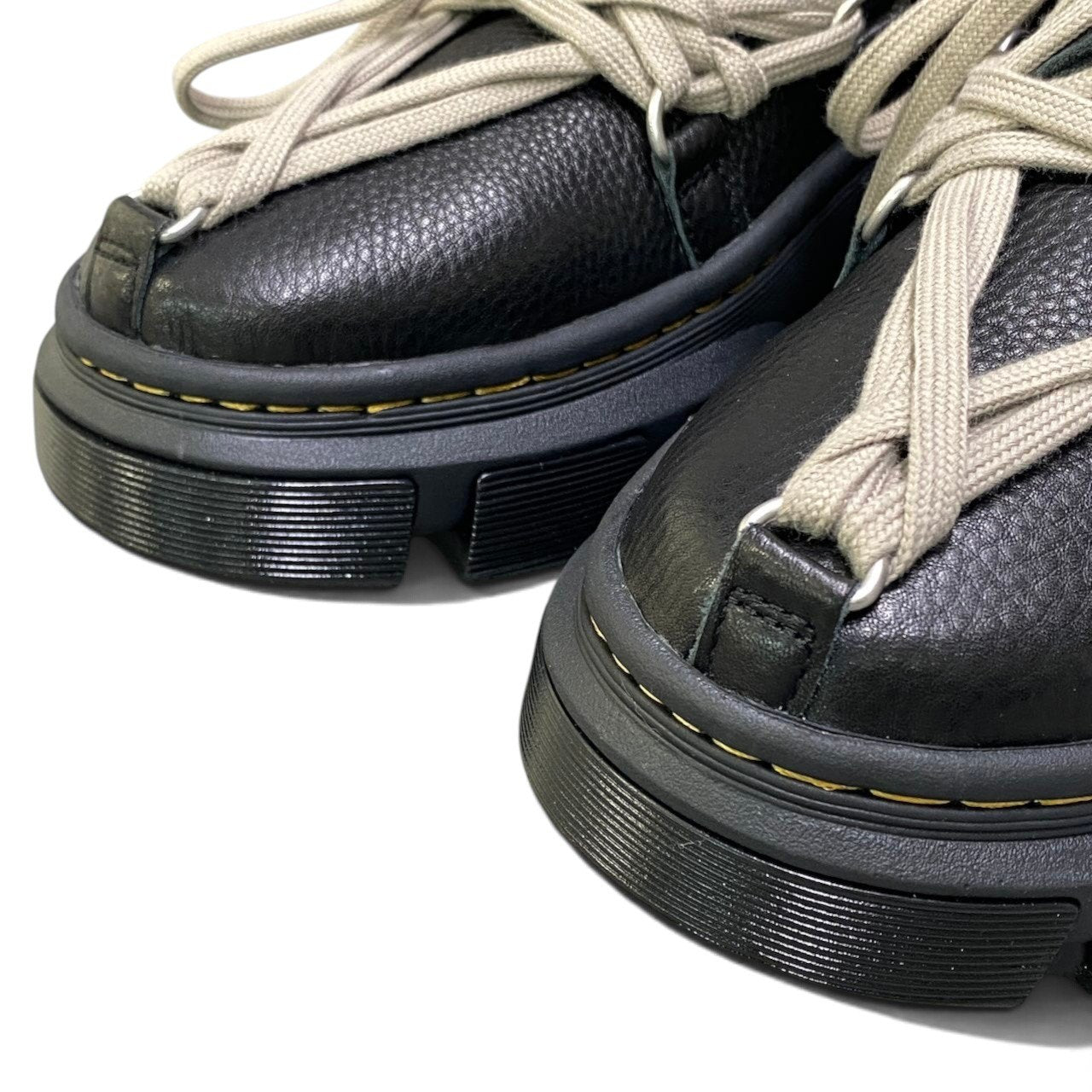 h29《未使用》 Rick Owens Dr.Martens リックオウエンス ドクターマーチン 1460 DMXL MEGA LACE BOOT 31752001 UK9 ブラック レザー メンズu02t