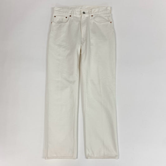 79j9 ANATOMICA アナトミカ デニムパンツ ホワイトデニム ジーンズ ストレート レザーパッチ 530－000－06 S21 A 32 ホワイト コットン100％u02t