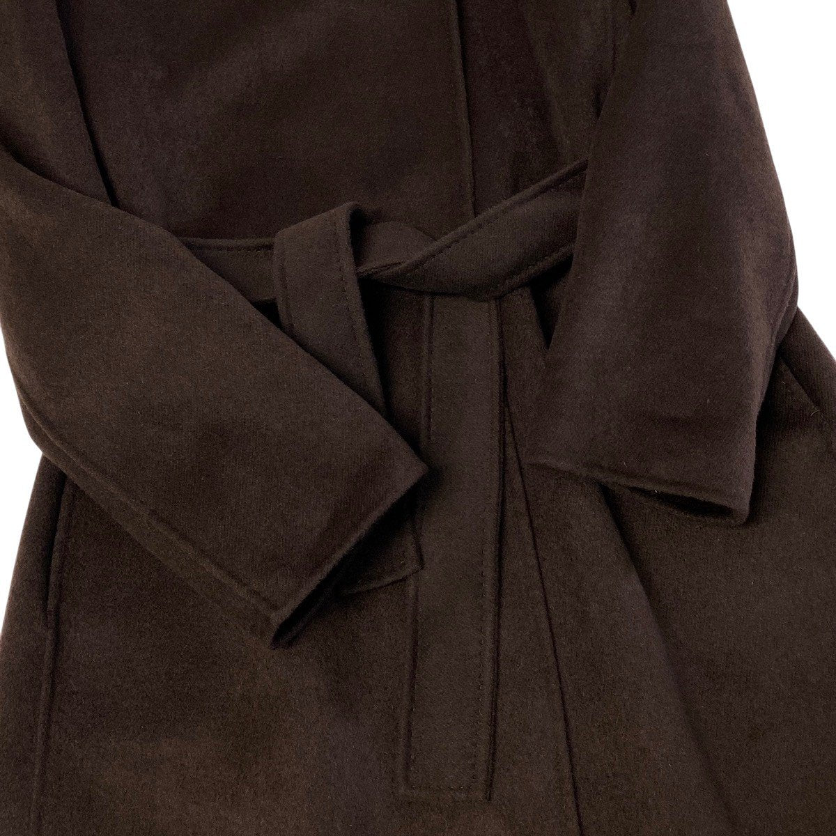 Ej23 【美品】 Max Mara マックスマーラ クチートアマーノ カシミヤ混 ロングコート サイズ38 ブラウン レディース アウターu02t