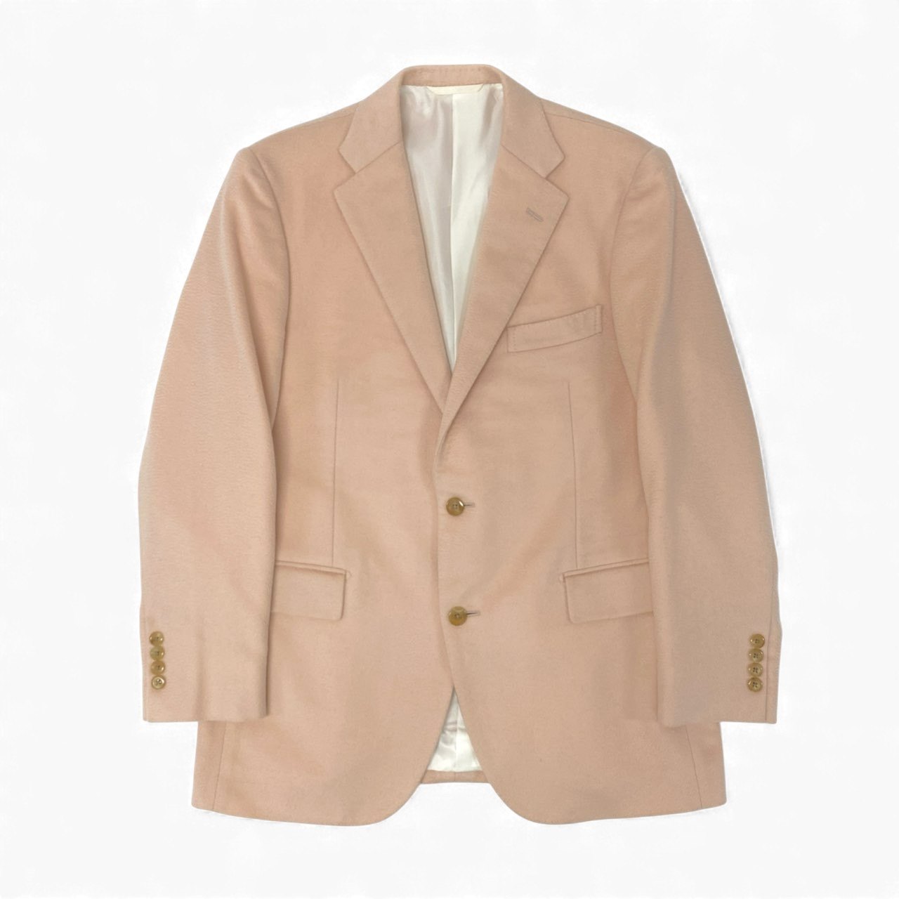 66l1 mila schon ミラショーン カシミヤジャケット テーラードジャケット シングル 2B メンズ 紳士服 48 ピンク カシミア100％u02t