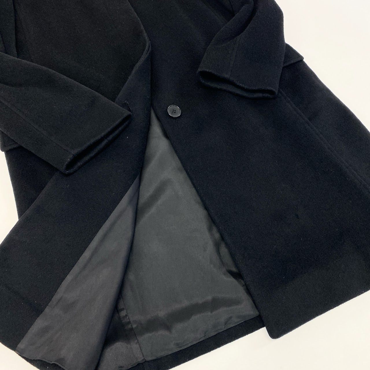 74k4 Brooks Brothers ブルックスブラザーズ USA製 フーデッド ロングコート アウター フーディ 米国製 Mサイズ ブラック ウール レディースo07t