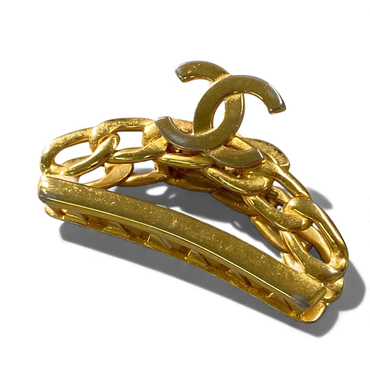 CHANEL シャネル 98P CC ココマーク ヘアクリップ バレッタ バンスクリップ ゴールド Vintage ヴィンテージ レトロ アクセサリーt18r