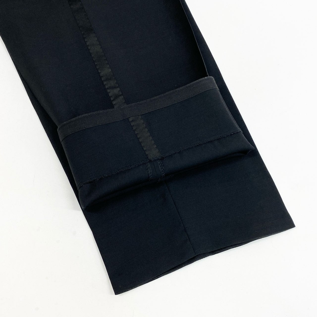 52l24 GIANNI VERSACE ジャンニ ヴェルサーチ タキシード セットアップ スーツ ジャケット パンツ 裏地総柄 50サイズ ブラック メンズo07t