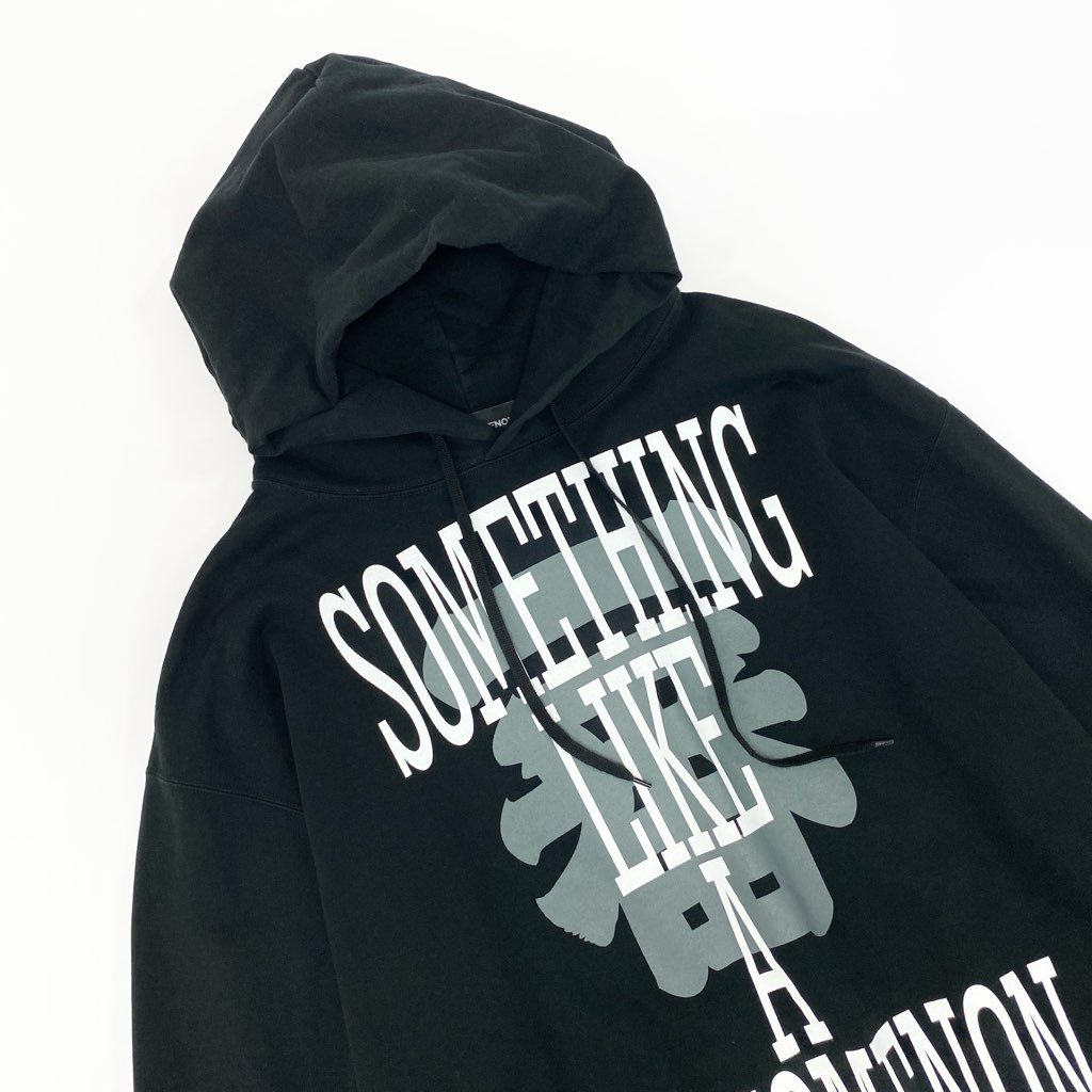 63a12 PHENOMENON フェノメノン スウェットパーカー フーデット プルオーバー フロントプリント 長袖 メンズ PH-011 XL ブラック コットン100％o07t