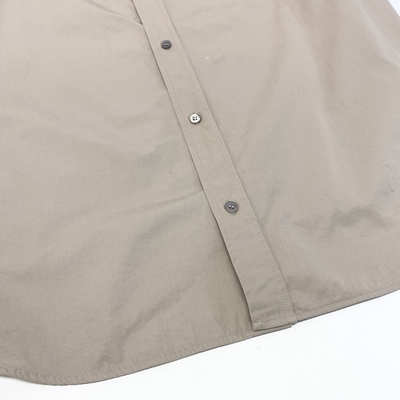 67e7 BALENCIAGA バレンシアガ 2020年 バックロゴ オーバーサイズシャツ 半袖シャツ  622051 サイズ36 ベージュ コットン100％ レディース 女性服o07t